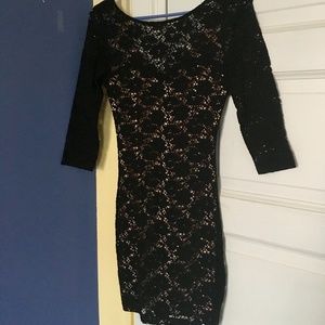 Bodycon Black Lace Cocktail Dress
